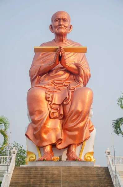 Luang Pho Somdet Phra Phutthachan Brahmarangsi Grande Wat Bot Sam — Foto de Stock