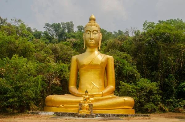 Großer Goldener Buddha Wat Sawang Segen Tempel Der Provinz Saraburi — Stockfoto