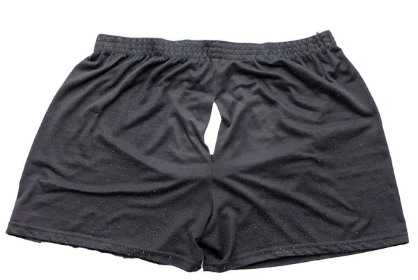 Pantalones Cortos Viejos Bragas Rasgadas Rompen Parte Inferior Debido Uso — Foto de Stock