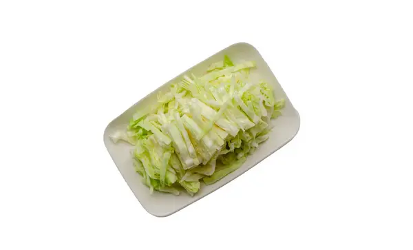 Cut Fresh Cabbage Dish Isolated White Background Clipping Path — Stock Photo, Image