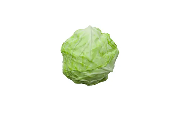 Fresh Cabbage Isolated White Background Clipping Path — Stock Photo, Image