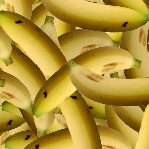 Fundo Com Banana Amarela Fresca Conceito Alimento Saudável — Fotografia de Stock