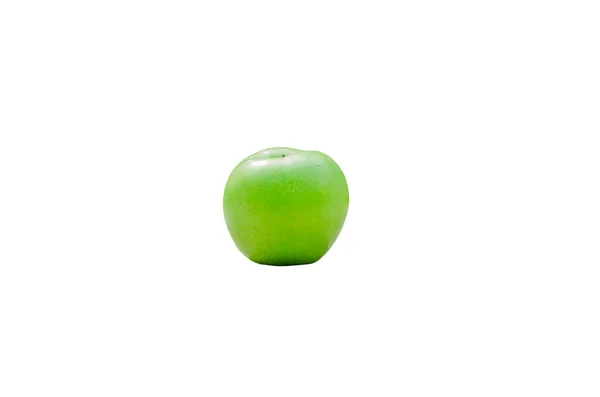 Verse Groene Appel Geïsoleerd Een Witte Achtergrond Met Uitknippad — Stockfoto