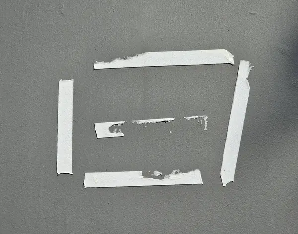 Old Glue Tape Marks Gray Wall — Stock Photo, Image