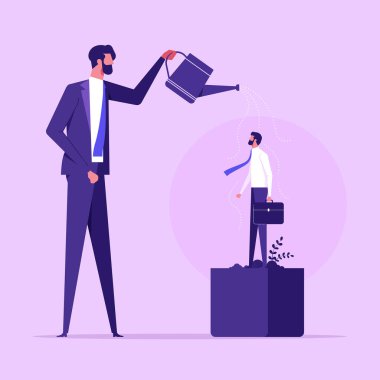 İnsan Kaynakları Konsepti, Yetenek Geliştirme, Kariyer Büyümesi, Eğitim veya Koçluk, Personel Geliştirme, İşadamı Yöneticisi Yetenekli Personeli Sulama