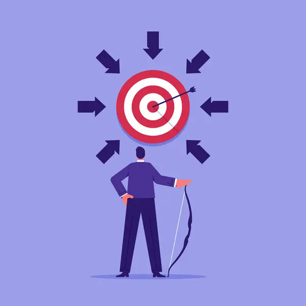 Target Audience Advertising Purpose Career Development Concept Focus Business Target — Stock Vector