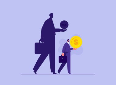 Vergi ödeme ya da vergi yükü kavramı, üzerinde vergi olan büyük bir para tutan işadamı, iş dünyasındaki sorumluluk.