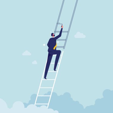 Başarı, büyüme ya da büyüyen kariyer yolu için merdiven oluşturun, kişisel gelişim ya da liderlik motivasyonu için plan yapın, iş adamı başarı için merdiven çekmek için kurşun kalem kullanın
