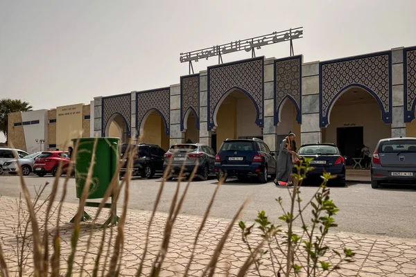 stock image Cars parked in front of the natural bath of Ain Allah in Morocco