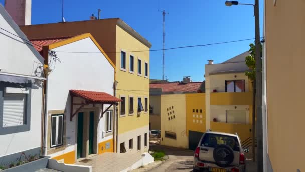 Casas Auténticas Barrio Almada Lisboa — Vídeo de stock