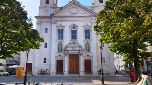 Iglesia San Pablo Lisboa Portugal — Vídeo de stock