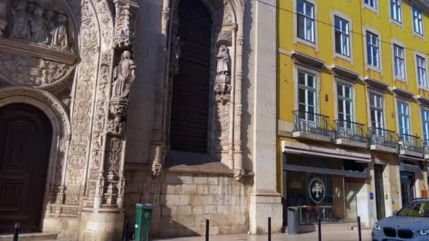 Kościół Nossa Senhora Conceicao Lizbonie — Wideo stockowe
