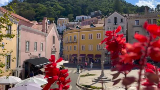 Turisté Poflakující Praca Republica Sintra — Stock video