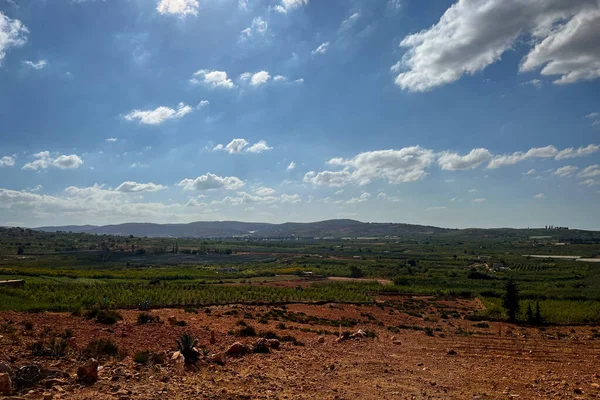 Afrika 'daki tarım arazilerinin panoramik görüntüsü