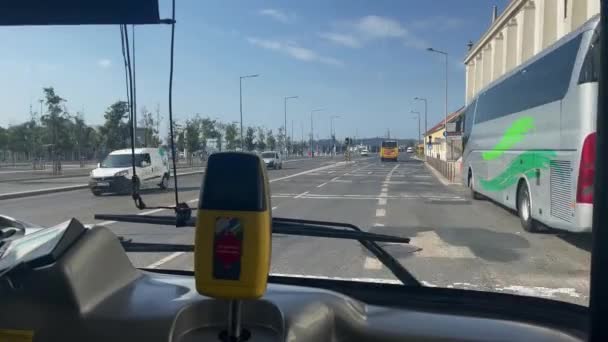 Autobus Interurbani Viaggio Lisbona — Video Stock
