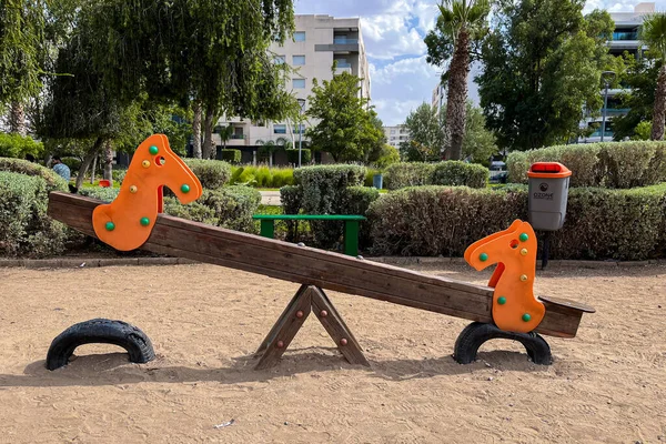 Wooden Seesaw Park — Stock Photo, Image