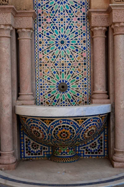 Tiled Fountain Mohammed Mausoleum Rabat Morocco — Stock Photo, Image