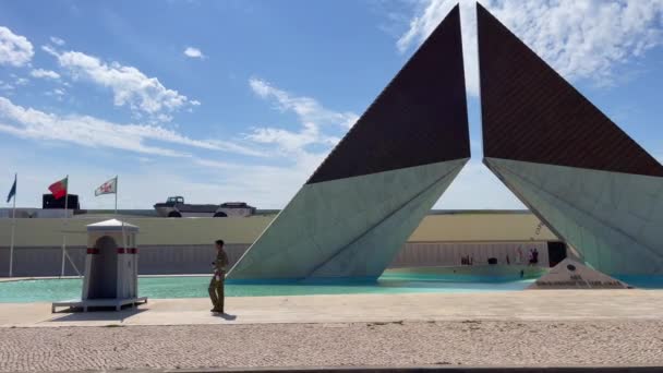 Monumento Aos Combatentes Ultramarinos Lisboa — Vídeo de Stock