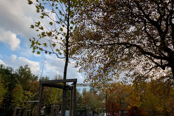 Der Park Molenbeek Saint Jean Brüssel Einem Sonnigen Herbsttag — Stockfoto