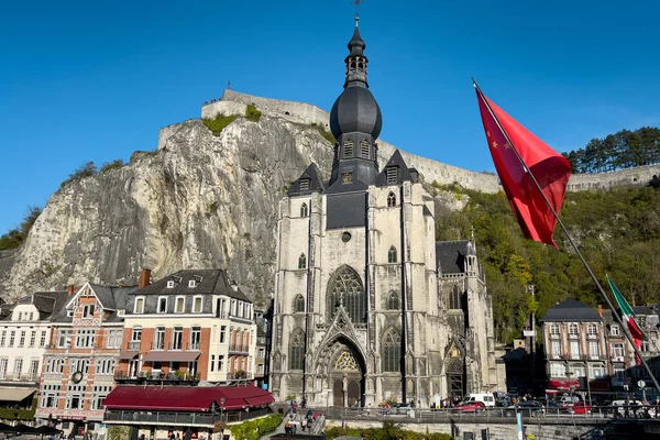 stock image View of the historic town of Dinant with scenic River Meuse in Belgium