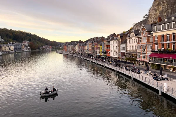 stock image View of the historic town of Dinant with scenic River Meuse in Belgium