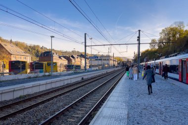 Belçika 'daki Dinant tren istasyonu.