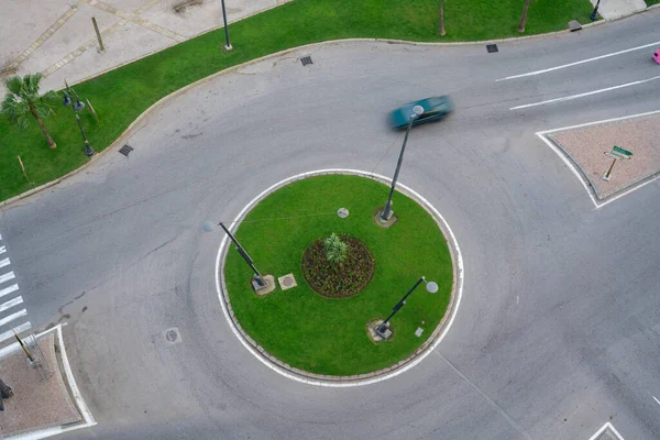 stock image Motion blur of cars driving around a roundabout