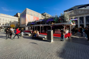 Brüksel, Belçika 'nın merkezinde Noel Pazarı