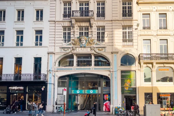 stock image The exterior of Gaite Theatre in Brussels 