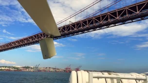 Ponte Abril Lisboa Portugal — Vídeo de Stock