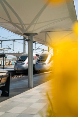 Al Boraq Fas 'taki Tanca tren istasyonunda eğitim görüyor.