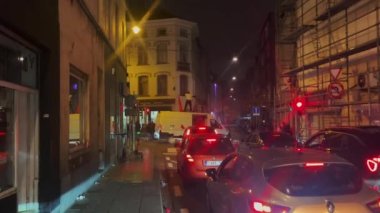 2022 FIFA Dünya Kupası zaferini Brüksel, Belçika 'da kutlayan Fas halkı