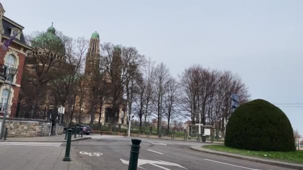 Basílica Nacional Del Sagrado Corazón Bruselas Bélgica — Vídeos de Stock