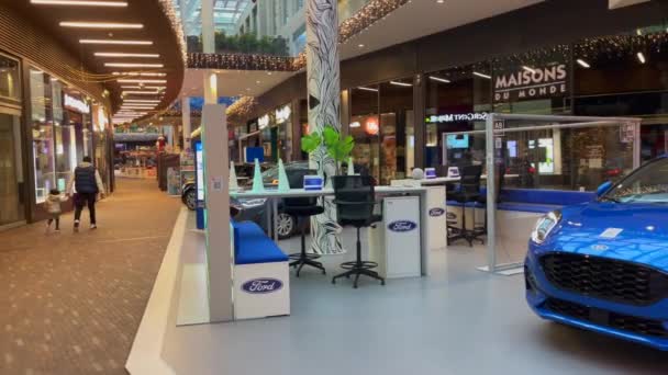 Ford Cars Shopping Center Brussels Belgium — Video Stock