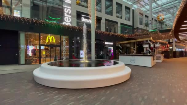 Christmas Decoration Shopping Center Brussels Belgium — Vídeos de Stock