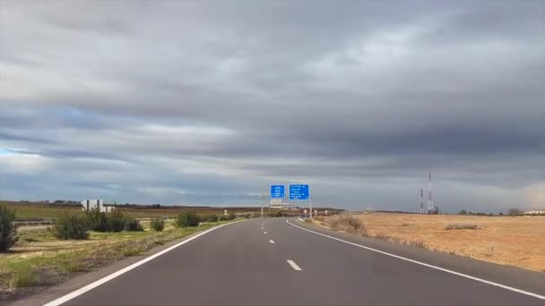 摩洛哥高速公路上一辆汽车的摄像 — 图库视频影像