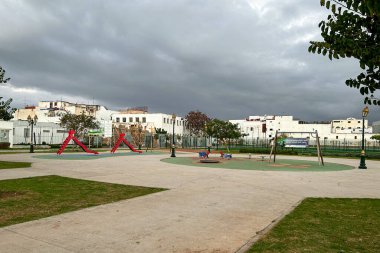 Empty kids playground in Rabat, Morocco