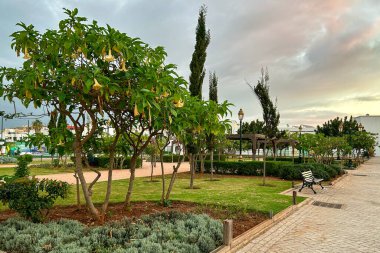 Empty kids playground in Rabat, Morocco