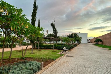 Empty kids playground in Rabat, Morocco