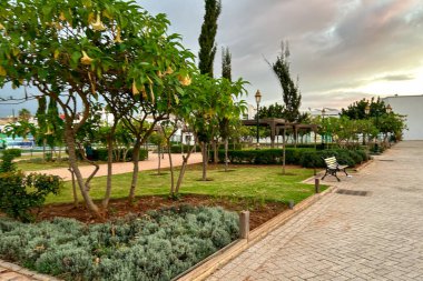 Empty kids playground in Rabat, Morocco
