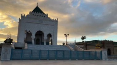 The Mausoleum of Mohammed V and Hassan tower in Rabat, Morocco