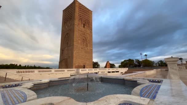 Wieża Hassana Rabacie Maroko — Wideo stockowe