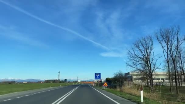 Car Driving Roads Turin Italy — Vídeos de Stock