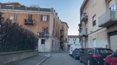 Car driving through the roads of Turin, Italy