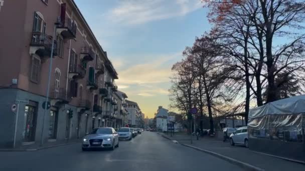 Car Driving Roads Turin Italy — Stok video