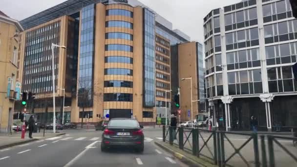 Brüksel Belçika Yolda Giden Bir Arabanın Konsolu — Stok video