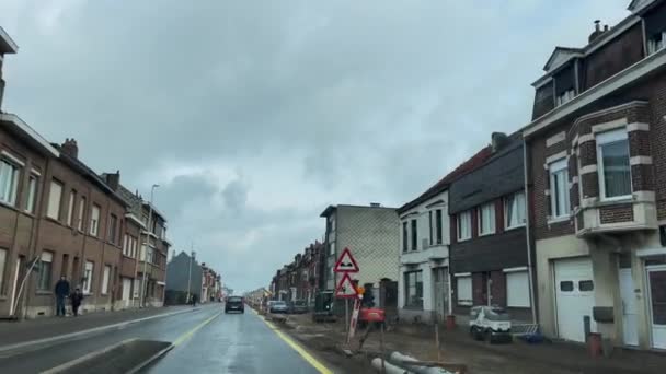 Brüksel Belçika Yolda Giden Bir Arabanın Konsolu — Stok video