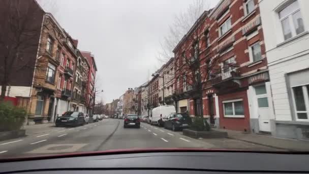 Dashcam Car Driving Road Brussels Belgium — 비디오
