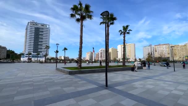 Vue Sur Les Bâtiments Proximité Gare Principale Tanger Maroc — Video