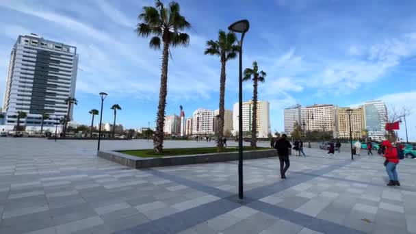 Vue Sur Les Bâtiments Proximité Gare Principale Tanger Maroc — Video